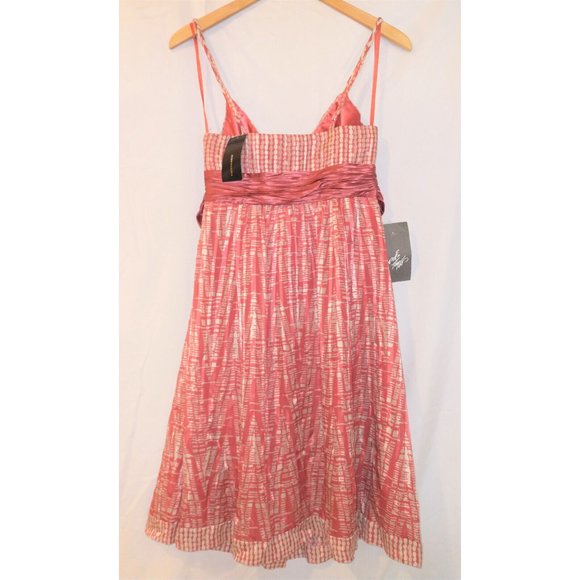 NWT BCBGMAXAZRIA Silk Bow Woven Cocktail Dress Size 4 - Picture 1 of 12